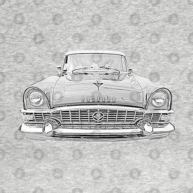 Packard Patrician 1950s American classic car monochrome by soitwouldseem